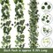 2 Pack Artificial Eucalyptus Garland 5.9FT Spring Greenery Garland Decor Summer Faux Silver Dollar Hanging Eucalyptus Greenery Vines for Home Table Mantle Wedding Party Indoor Outdoor
